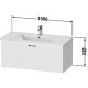 Тумба белый матовый 100 см Duravit XBase XB603201818