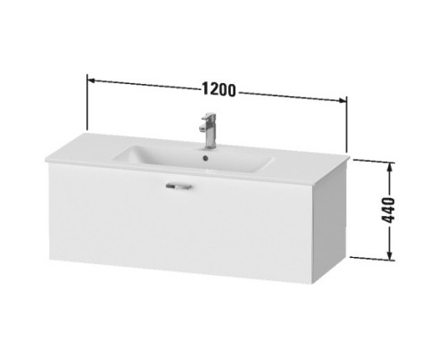 Тумба белый матовый 120 см Duravit XBase XB603301818