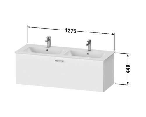 Тумба белый матовый 127,5 см Duravit XBase XB603401818