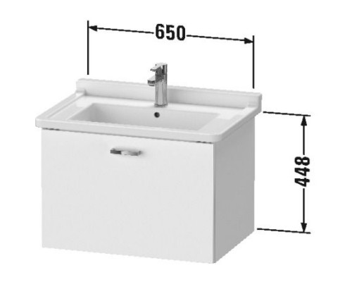 Тумба графит матовый 65 см Duravit XBase XB603504949