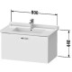 Тумба белый матовый 80 см Duravit XBase XB603601818