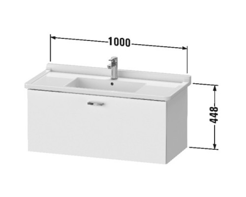 Тумба белый матовый 100 см Duravit XBase XB603701818