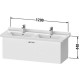 Тумба графит матовый 120 см Duravit XBase XB603804949