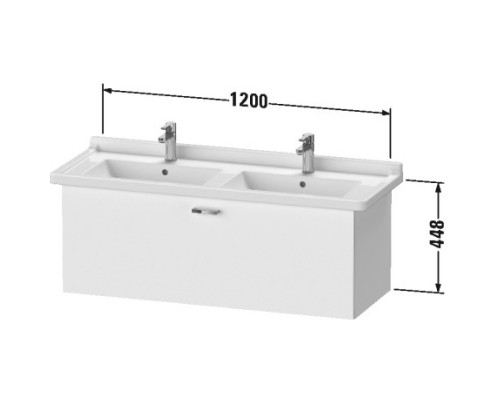 Тумба каштан 120 см Duravit XBase XB603805353