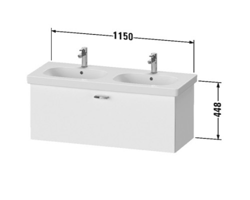 Тумба белый матовый 115 см Duravit XBase XB607301818