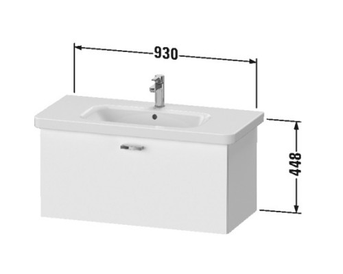 Тумба белый матовый 93 см Duravit XBase XB607701818