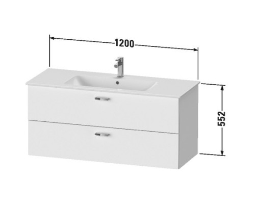 Тумба графит матовый 120 см Duravit XBase XB612304949