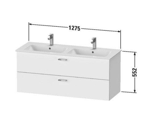 Тумба белый матовый 127.5 см Duravit XBase XB613001818