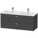 Тумба графит матовый 127,5 см Duravit XBase XB613004949