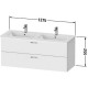 Тумба графит матовый 127,5 см Duravit XBase XB613004949