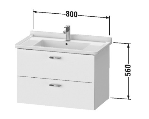 Тумба белый матовый 80 см Duravit XBase XB618601818