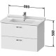 Тумба белый матовый 80 см Duravit XBase XB618601818