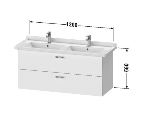 Тумба белый матовый 120 см Duravit XBase XB618801818