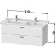 Тумба белый матовый 120 см Duravit XBase XB618801818