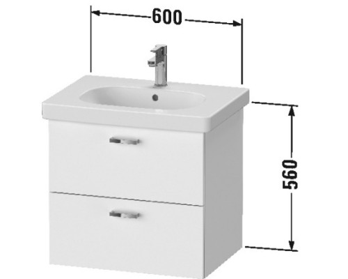 Тумба белый матовый 60 см Duravit XBase XB618901818