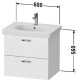 Тумба белый матовый 60 см Duravit XBase XB618901818