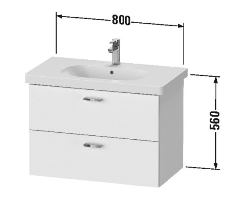 Тумба белый матовый 80 см Duravit XBase XB619001818