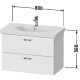 Тумба белый матовый 80 см Duravit XBase XB619001818