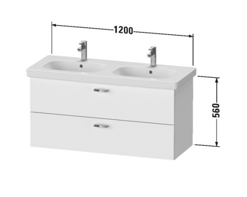 Тумба белый матовый 120 см Duravit XBase XB619401818