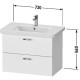 Тумба графит матовый 73 см Duravit XBase XB619604949