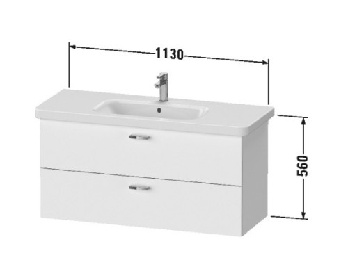 Тумба белый матовый 113 см Duravit XBase XB619801818