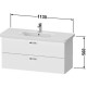 Тумба белый матовый 113 см Duravit XBase XB619801818