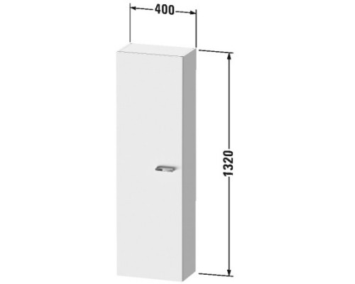 Пенал подвесной дуб L Duravit XBase XB1143L3030