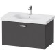 Тумба графит матовый 80 см Duravit XBase XB607104949