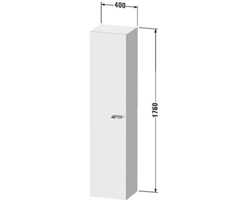 Пенал подвесной белый матовый L Duravit XBase XB1144L1818