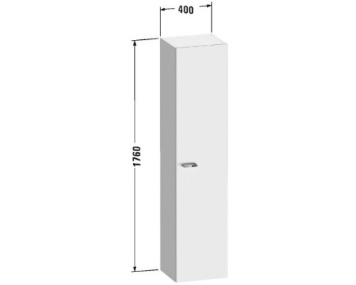 Пенал подвесной каштан R Duravit XBase XB1144R5353