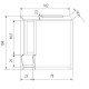 Зеркальный шкаф 102x104 см пергамон Eban Singolo SX FCPLS102SPGpergam*1