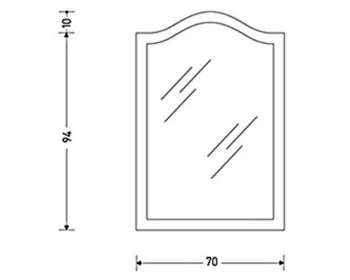 Зеркало 70x104 см орех Eban Sagomata FCRSG070Nnoce