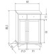 Тумба напольная состаренный белый 63 см Eban Grazia FKMGRBbidecape*4