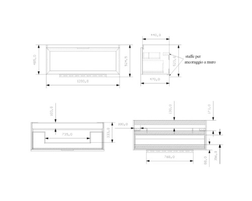 Тумба абсолютный белый 120 см Eban Paola FBSPA120BA*0biassoluto