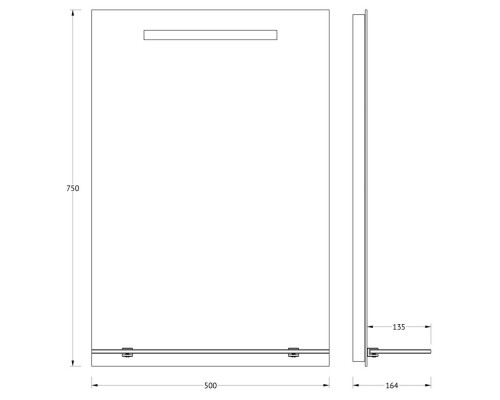 Зеркало 50x75 см Evoform Ledline-S BY 2152