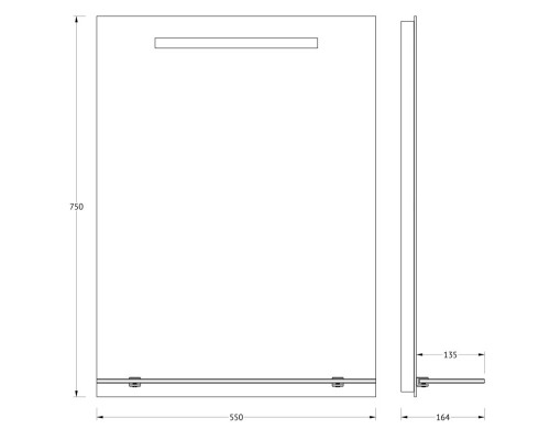 Зеркало 55x75 см Evoform Ledline-S BY 2153