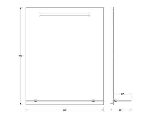 Зеркало 60x75 см Evoform Ledline-S BY 2154