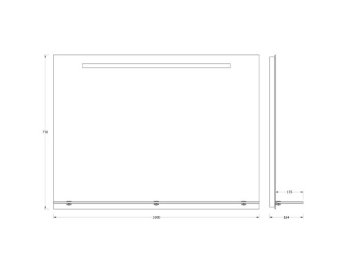 Зеркало 100x75 см Evoform Ledline-S BY 2158