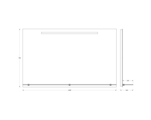 Зеркало 120x75 см Evoform Ledline-S BY 2159