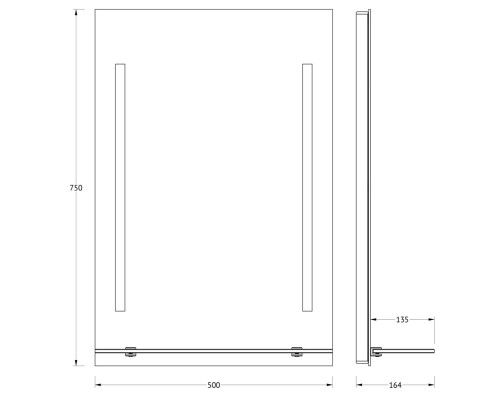 Зеркало 50x75 см Evoform Ledline-S BY 2160