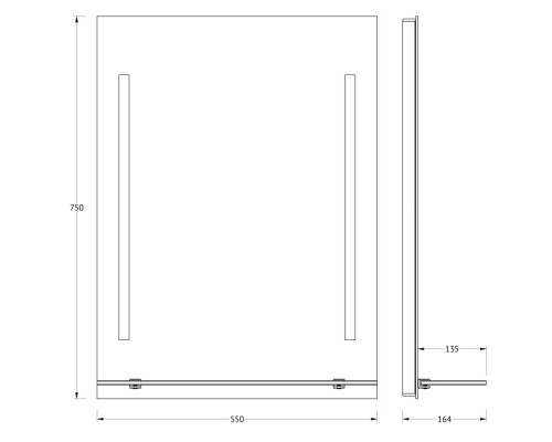 Зеркало 55x75 см Evoform Ledline-S BY 2161