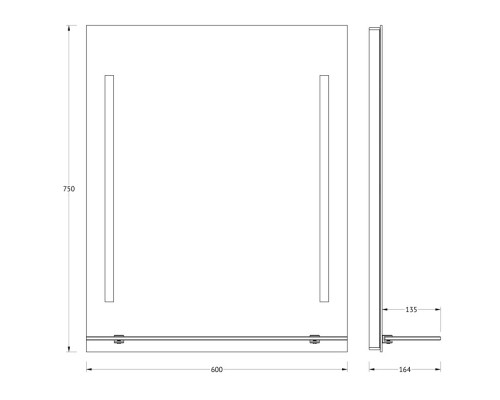 Зеркало 60x75 см Evoform Ledline-S BY 2162