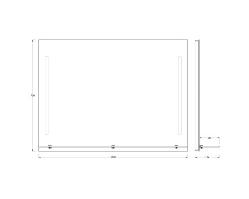 Зеркало 100x75 см Evoform Ledline-S BY 2166