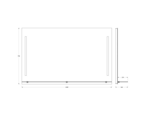 Зеркало 120x75 см Evoform Ledline-S BY 2167