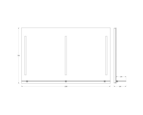 Зеркало 120x75 см Evoform Ledline-S BY 2168