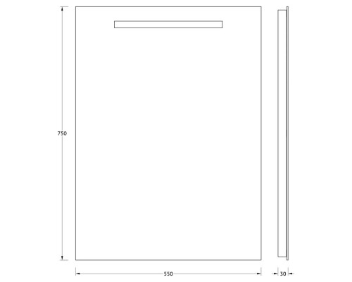 Зеркало 55x75 см Evoform Ledline BY 2102