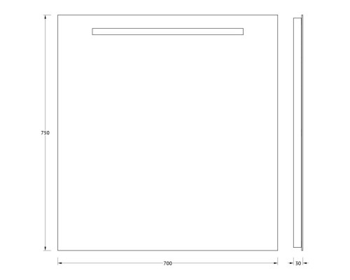 Зеркало 70x75 см Evoform Ledline BY 2104