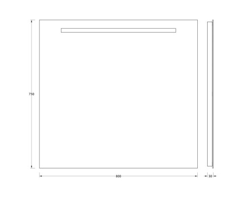 Зеркало 80x75 см Evoform Ledline BY 2105