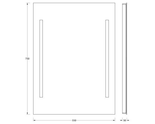 Зеркало 55x75 см Evoform Ledline BY 2114