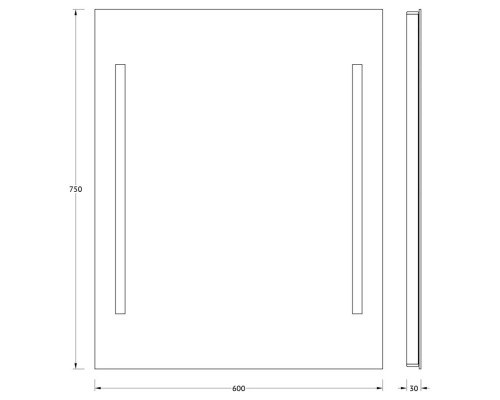 Зеркало 60x75 см Evoform Ledline BY 2115